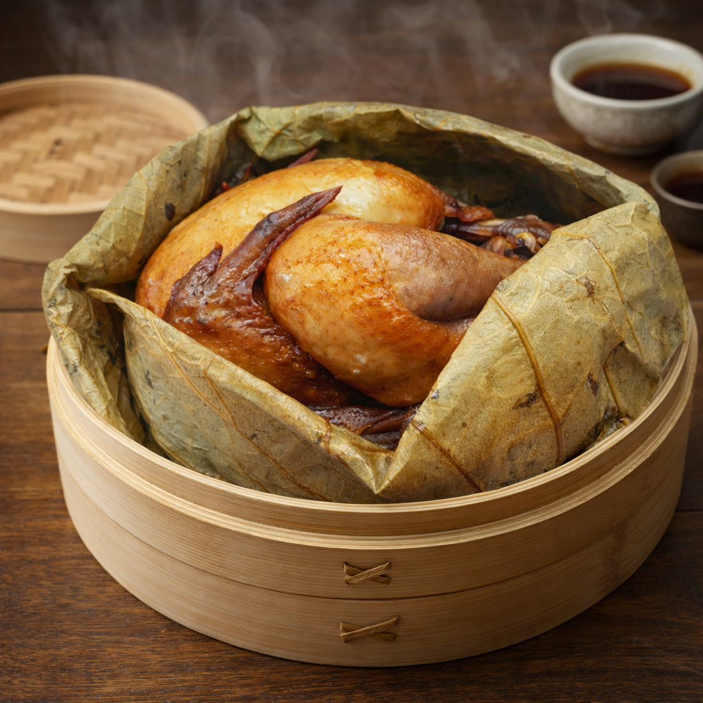 Lotus Leaf Salted Kampong Chicken