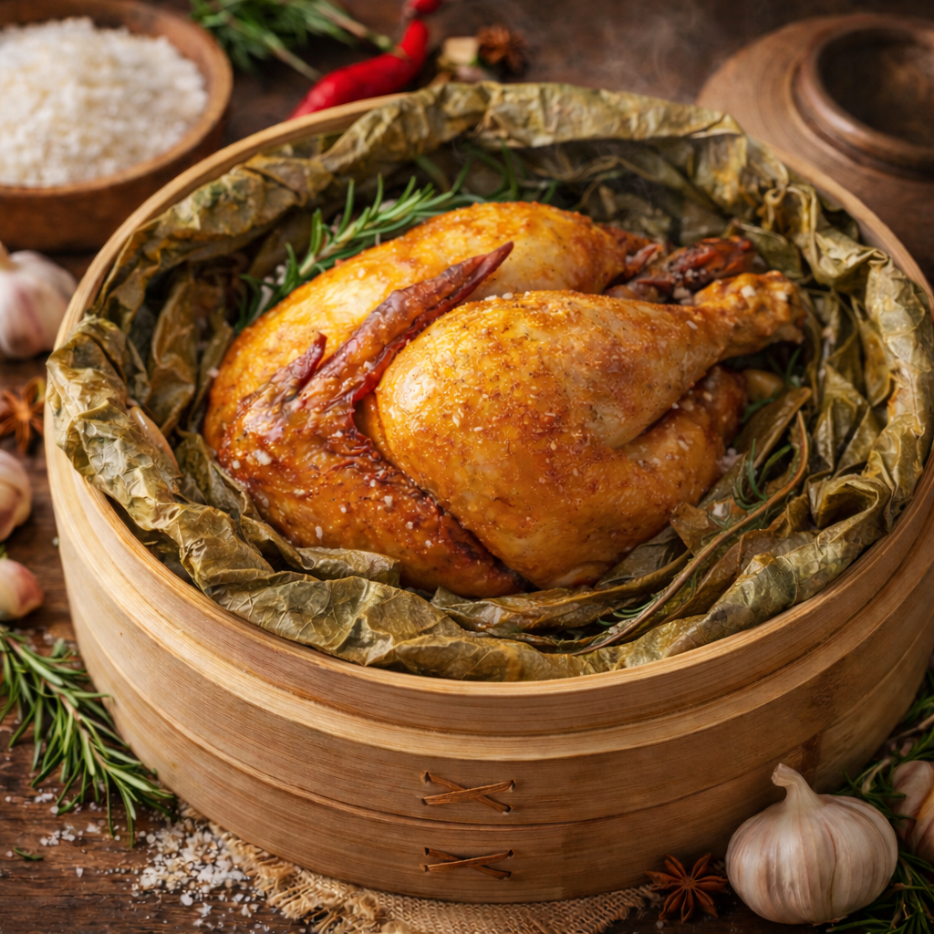 Lotus Leaf Salted Kampong Chicken