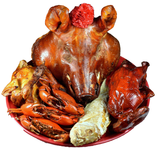 Ngor Seng五牲- 猪头 ( 烧鸭+烧鸡+猪头+鱼+螃蟹 3pcs）